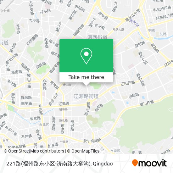 221路(福州路东小区-济南路大窑沟) map