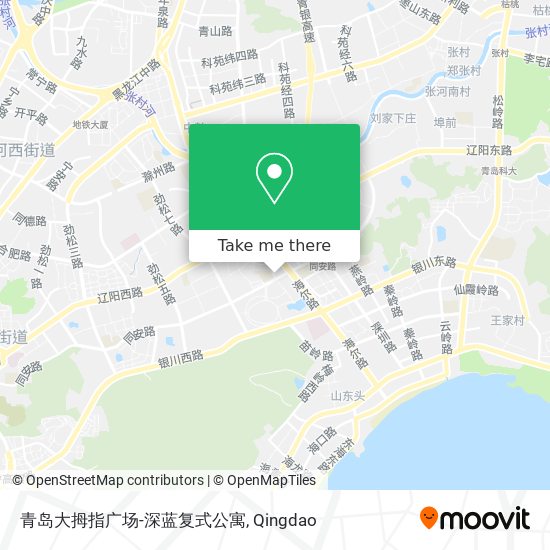 青岛大拇指广场-深蓝复式公寓 map