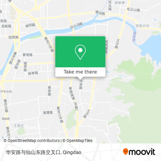 华安路与仙山东路交叉口 map