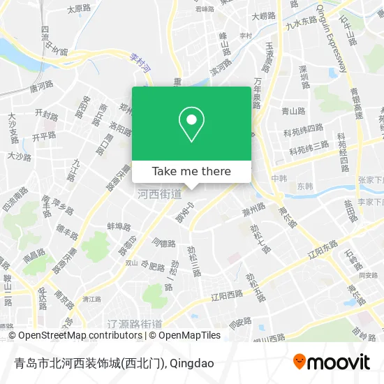 青岛市北河西装饰城(西北门) map
