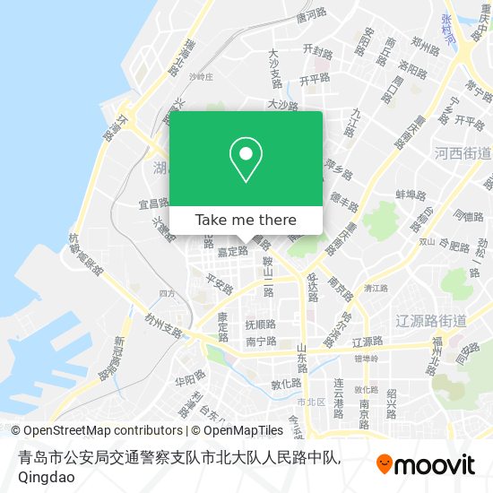 青岛市公安局交通警察支队市北大队人民路中队 map