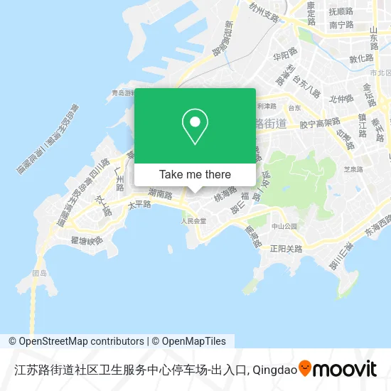 江苏路街道社区卫生服务中心停车场-出入口 map