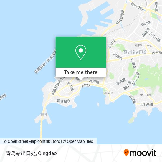 青岛站出口处 map