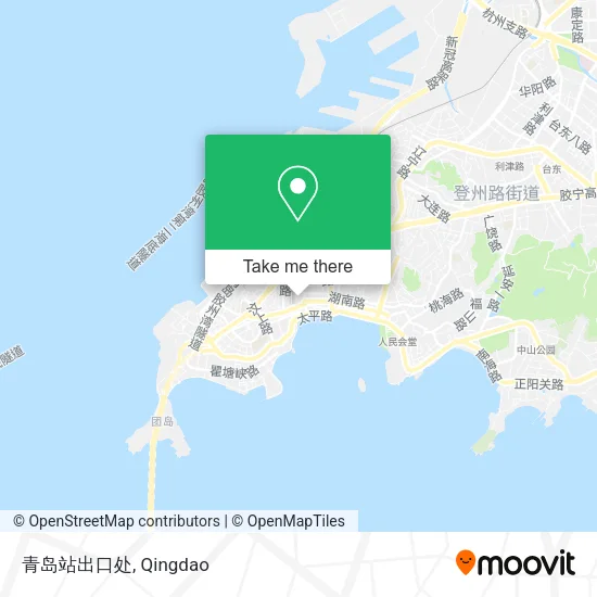青岛站出口处 map