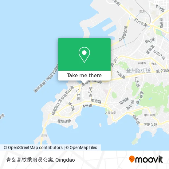 青岛高铁乘服员公寓 map
