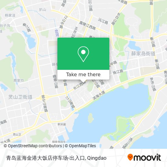 青岛蓝海金港大饭店停车场-出入口 map