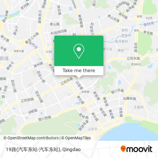 19路(汽车东站-汽车东站) map