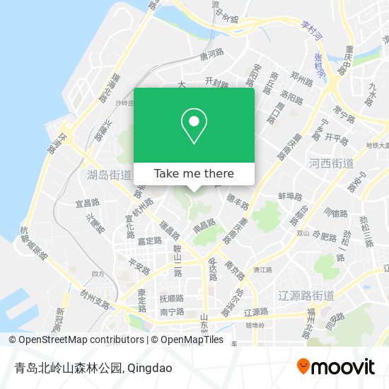 青岛北岭山森林公园 map