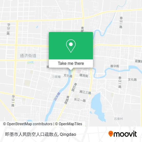 即墨市人民防空人口疏散点 map