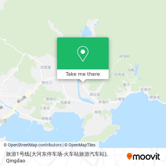 旅游1号线(大河东停车场-火车站旅游汽车站) map