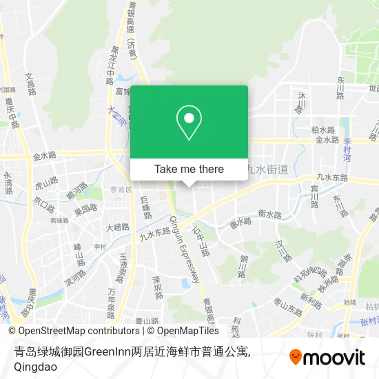 青岛绿城御园GreenInn两居近海鲜市普通公寓 map