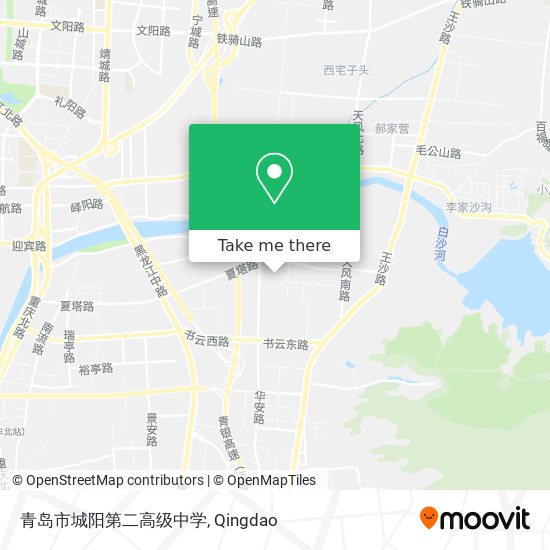 青岛市城阳第二高级中学 map
