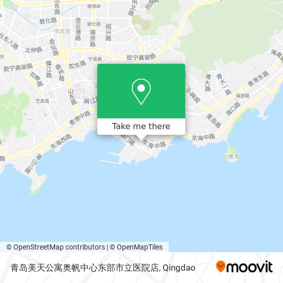 青岛美天公寓奥帆中心东部市立医院店 map