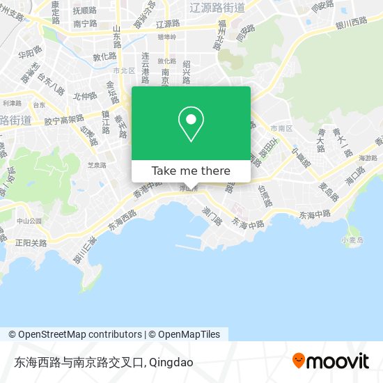 东海西路与南京路交叉口 map