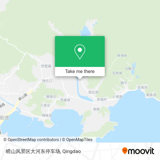 崂山风景区大河东停车场 map