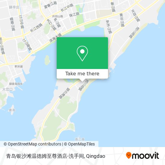青岛银沙滩温德姆至尊酒店-洗手间 map