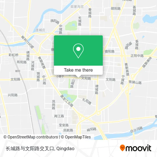 长城路与文阳路交叉口 map