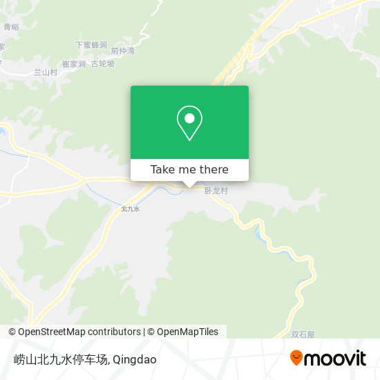 崂山北九水停车场 map