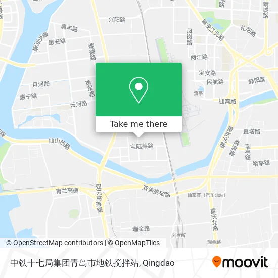 中铁十七局集团青岛市地铁搅拌站 map