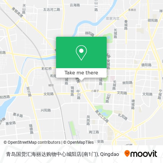 青岛国货汇海丽达购物中心城阳店(南1门) map