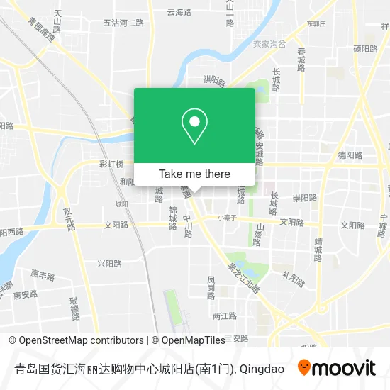 青岛国货汇海丽达购物中心城阳店(南1门) map