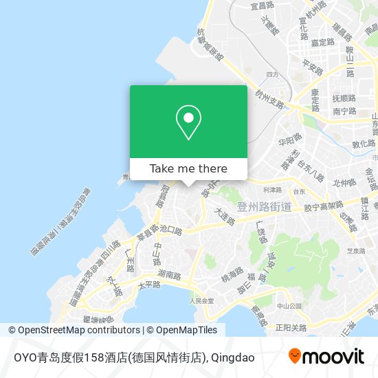 OYO青岛度假158酒店(德国风情街店) map