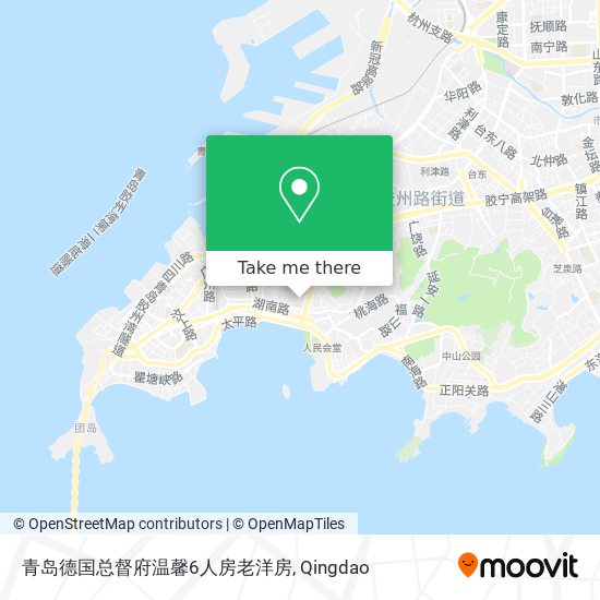 青岛德国总督府温馨6人房老洋房 map