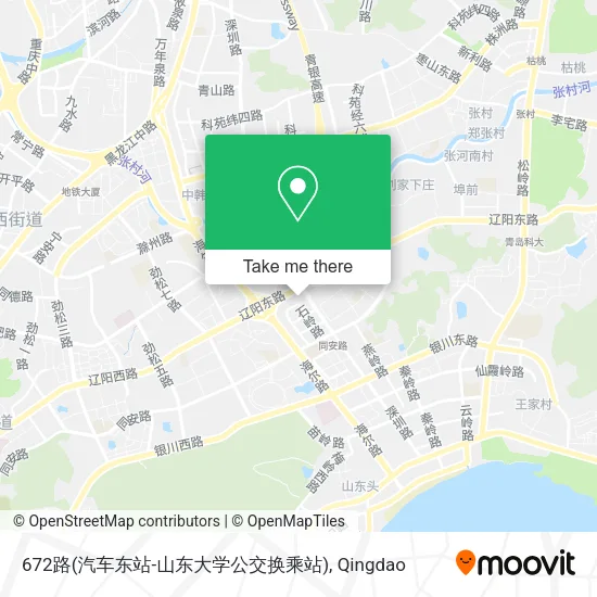 672路(汽车东站-山东大学公交换乘站) map