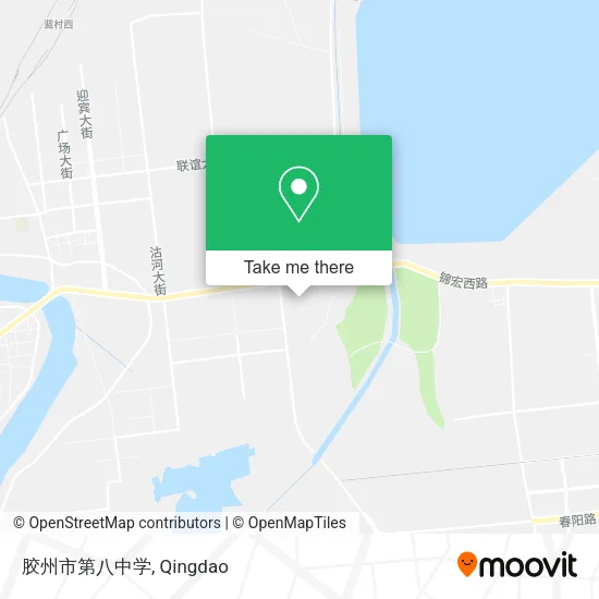 胶州市第八中学 map