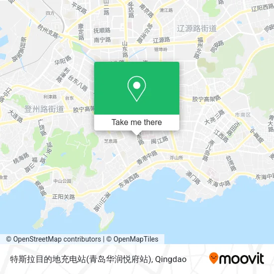 特斯拉目的地充电站(青岛华润悦府站) map
