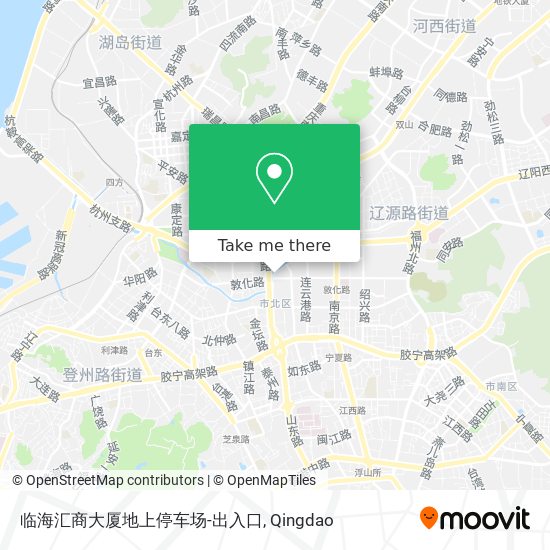 临海汇商大厦地上停车场-出入口 map