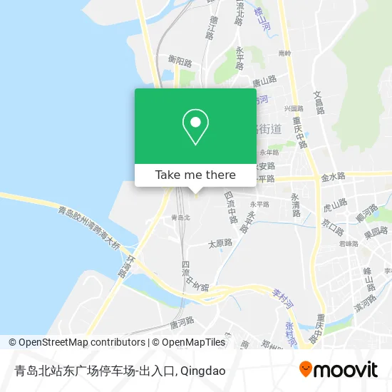 青岛北站东广场停车场-出入口 map