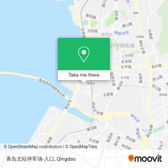 青岛北站停车场-入口 map