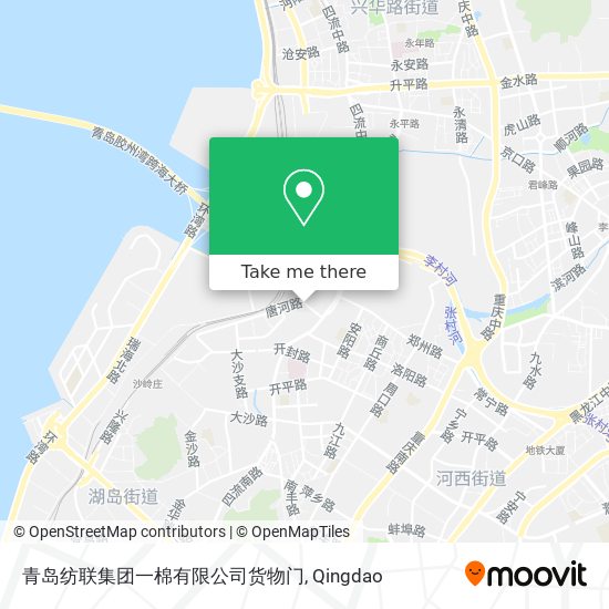 青岛纺联集团一棉有限公司货物门 map