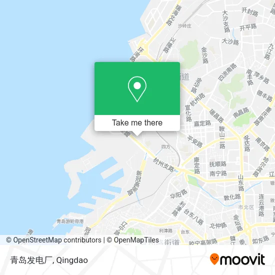青岛发电厂 map