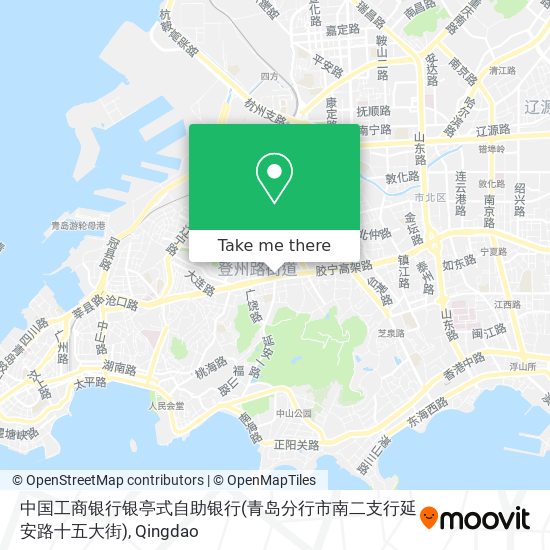 中国工商银行银亭式自助银行(青岛分行市南二支行延安路十五大街) map