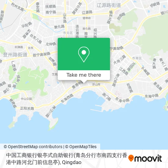 中国工商银行银亭式自助银行(青岛分行市南四支行香港中路河北门前信息亭) map