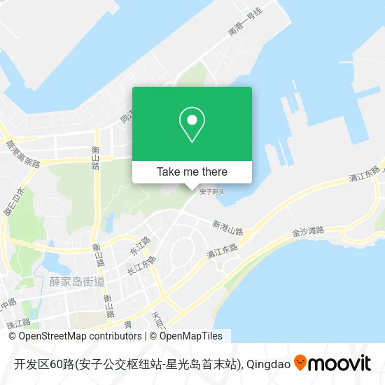 开发区60路(安子公交枢纽站-星光岛首末站) map