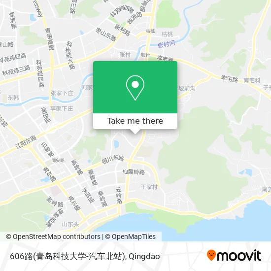 606路(青岛科技大学-汽车北站) map