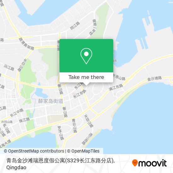 青岛金沙滩瑞恩度假公寓(S329长江东路分店) map