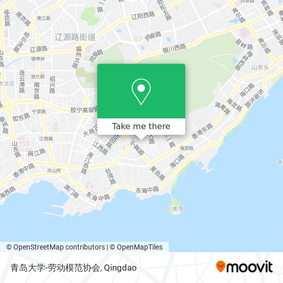 青岛大学-劳动模范协会 map