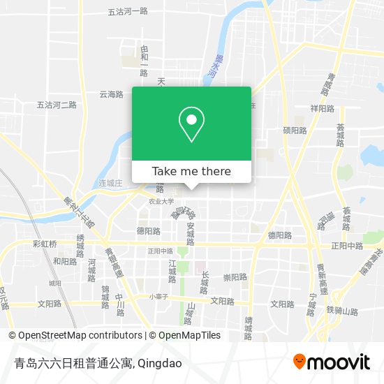 青岛六六日租普通公寓 map