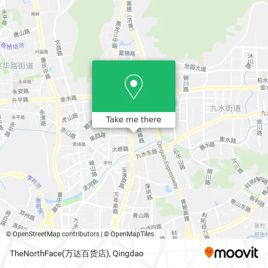TheNorthFace(万达百货店) map