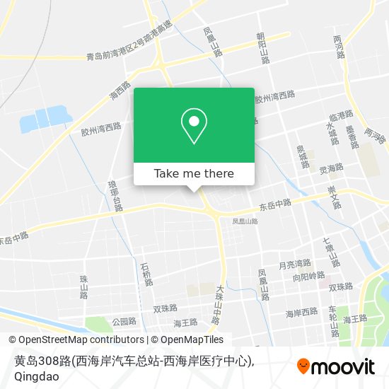 黄岛308路(西海岸汽车总站-西海岸医疗中心) map