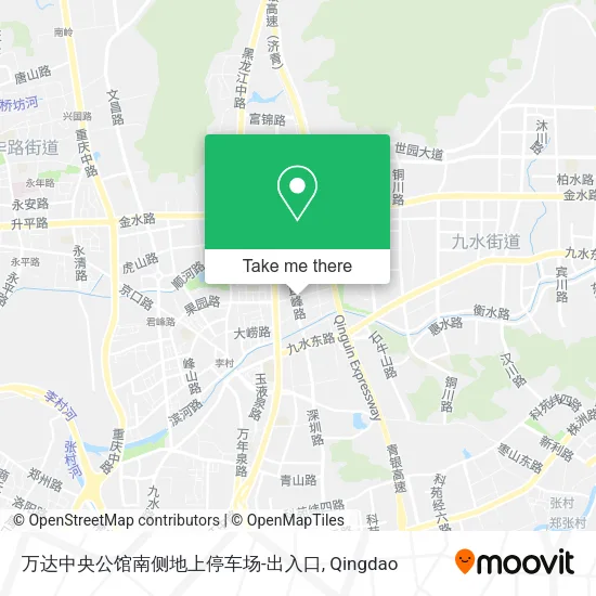 万达中央公馆南侧地上停车场-出入口 map