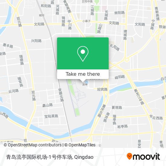 青岛流亭国际机场-1号停车场 map