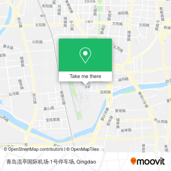 青岛流亭国际机场-1号停车场 map