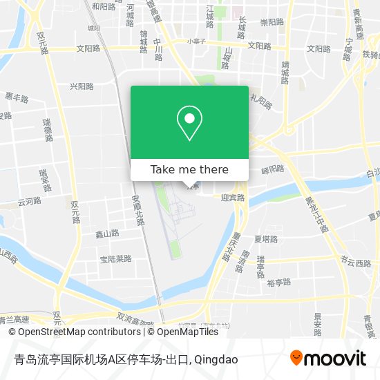 青岛流亭国际机场A区停车场-出口 map