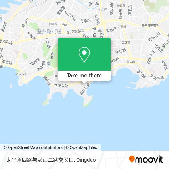 太平角四路与湛山二路交叉口 map