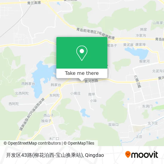 开发区43路(柳花泊西-宝山换乘站) map